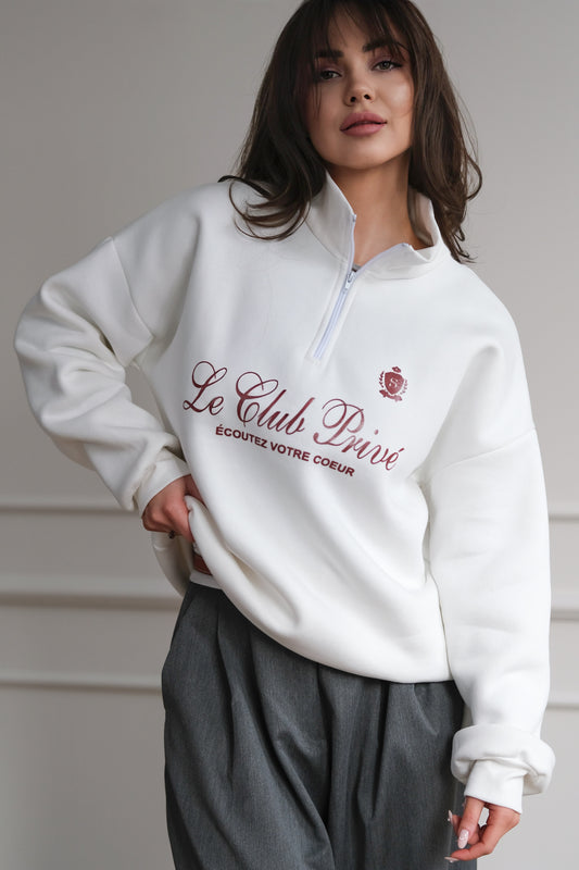 Sweatshirt "PRIVE" White