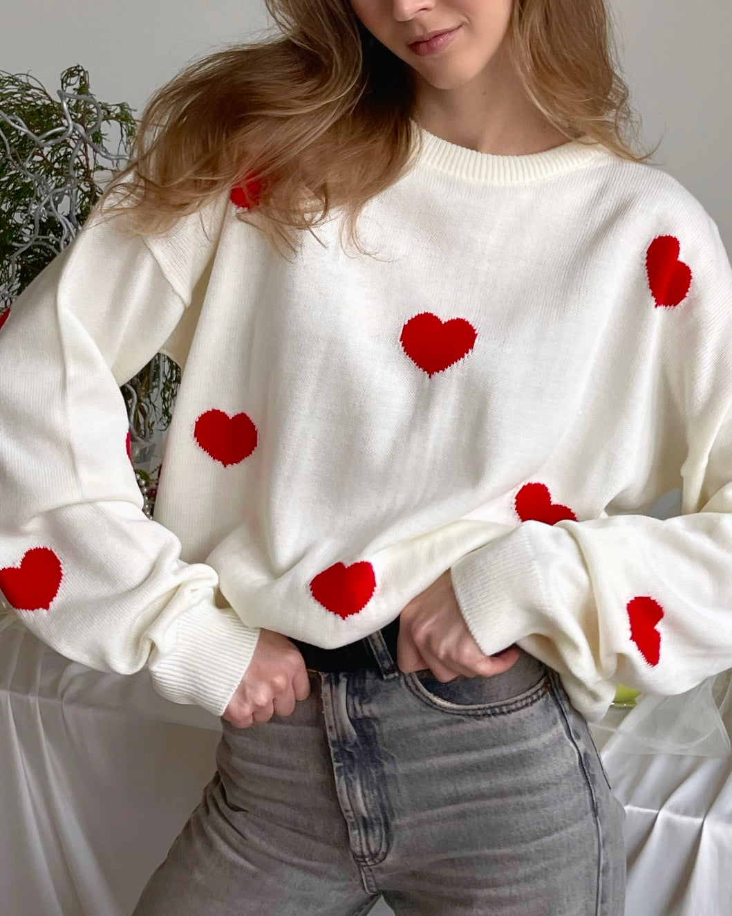 Džemperis "RED HEARTS"