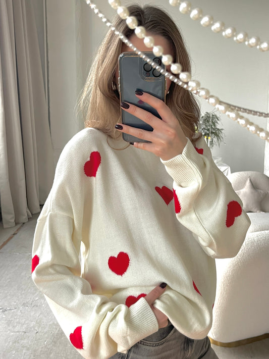 Свитер "RED HEARTS"