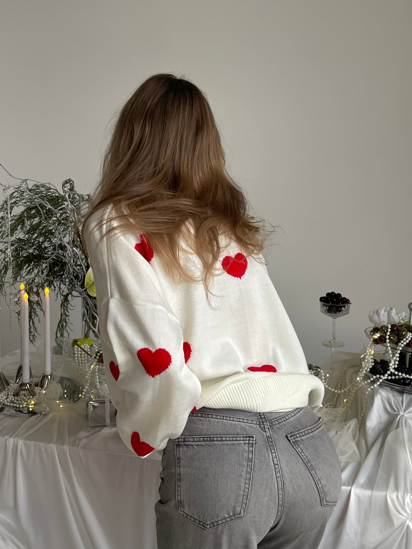 Džemperis "RED HEARTS"